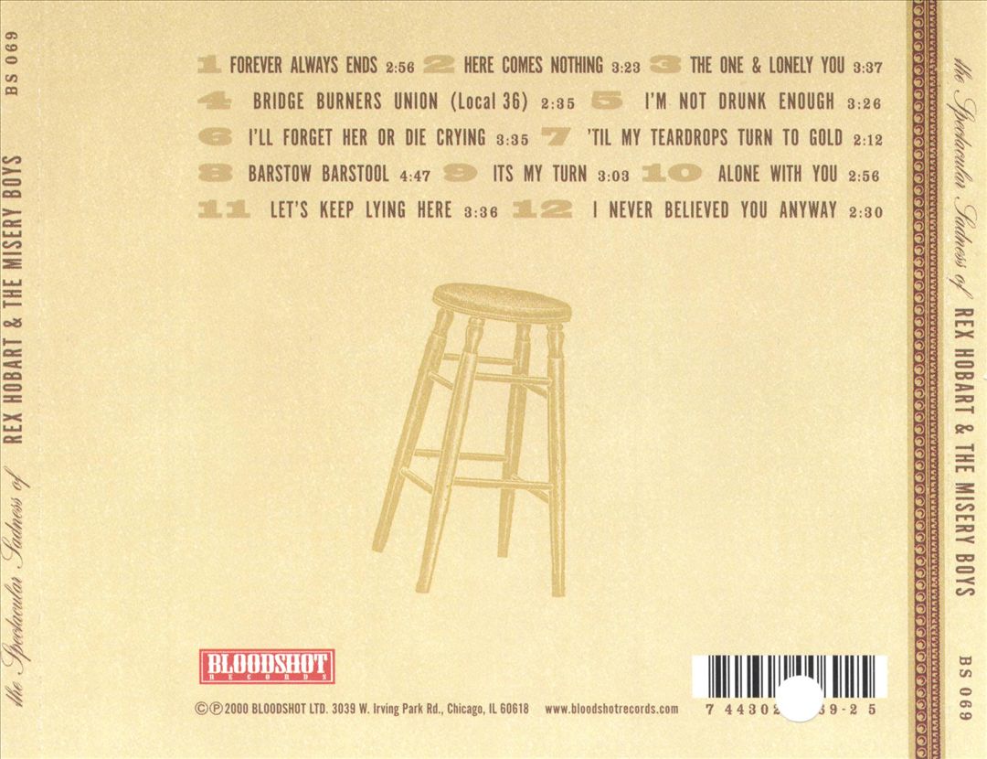 Spectacular Sadness of Rex Hobart & the Misery Boys cover art