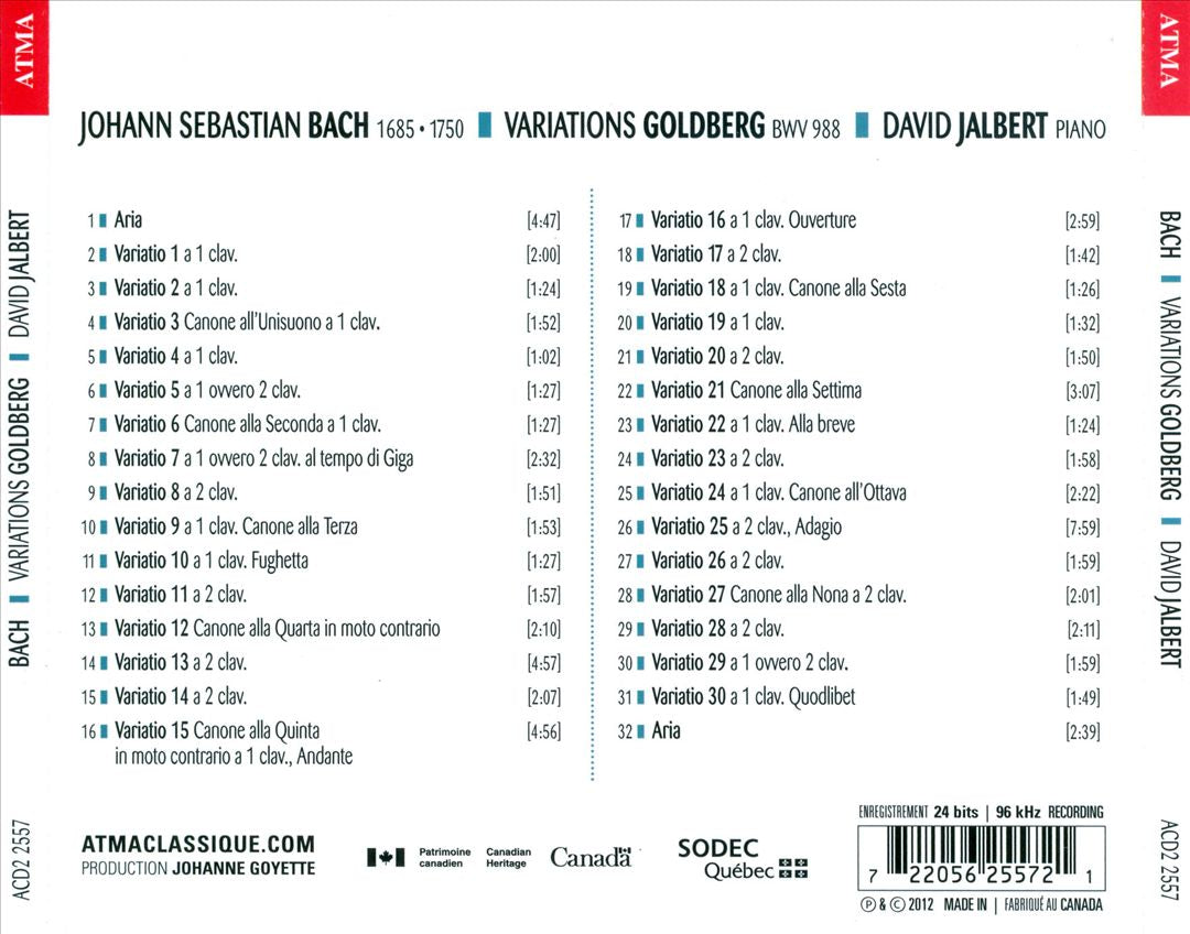 Bach: Goldberg Variations cover art