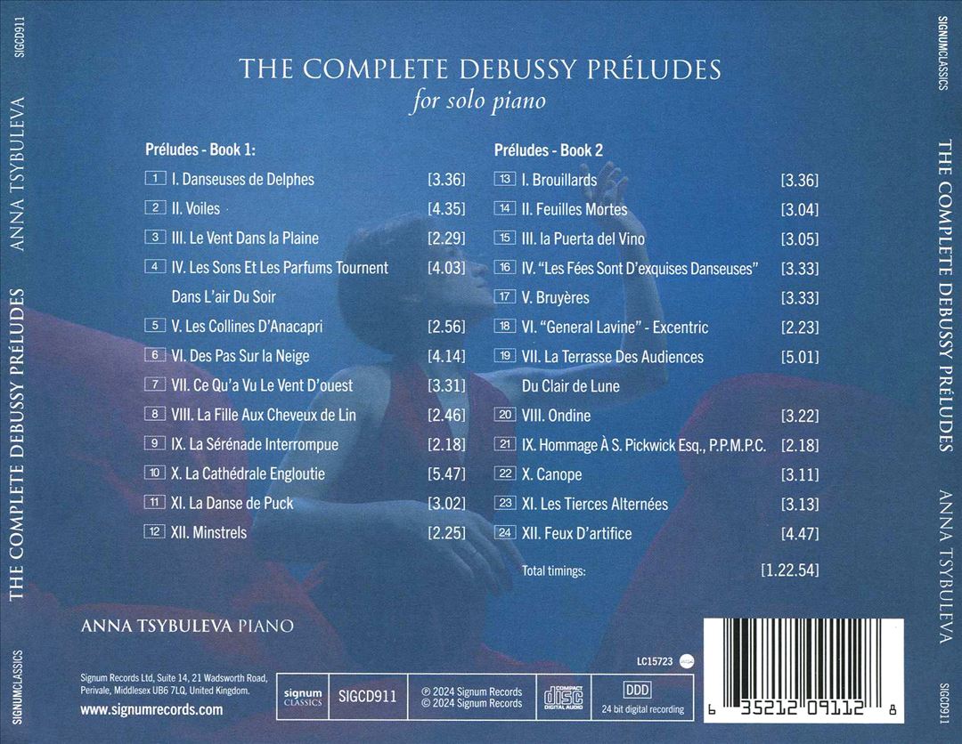 Complete Debussy Préludes for Solo Piano cover art