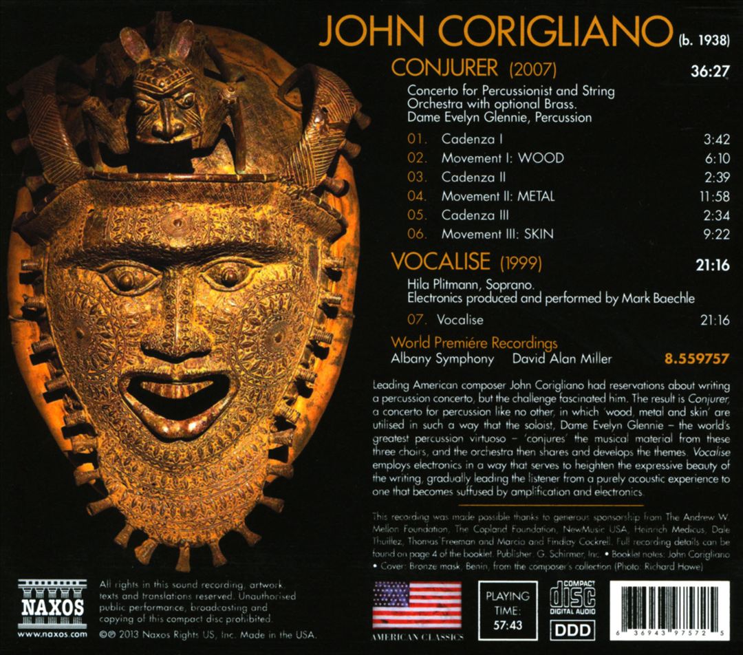 John Corigliano: Conjurer; Vocalise cover art