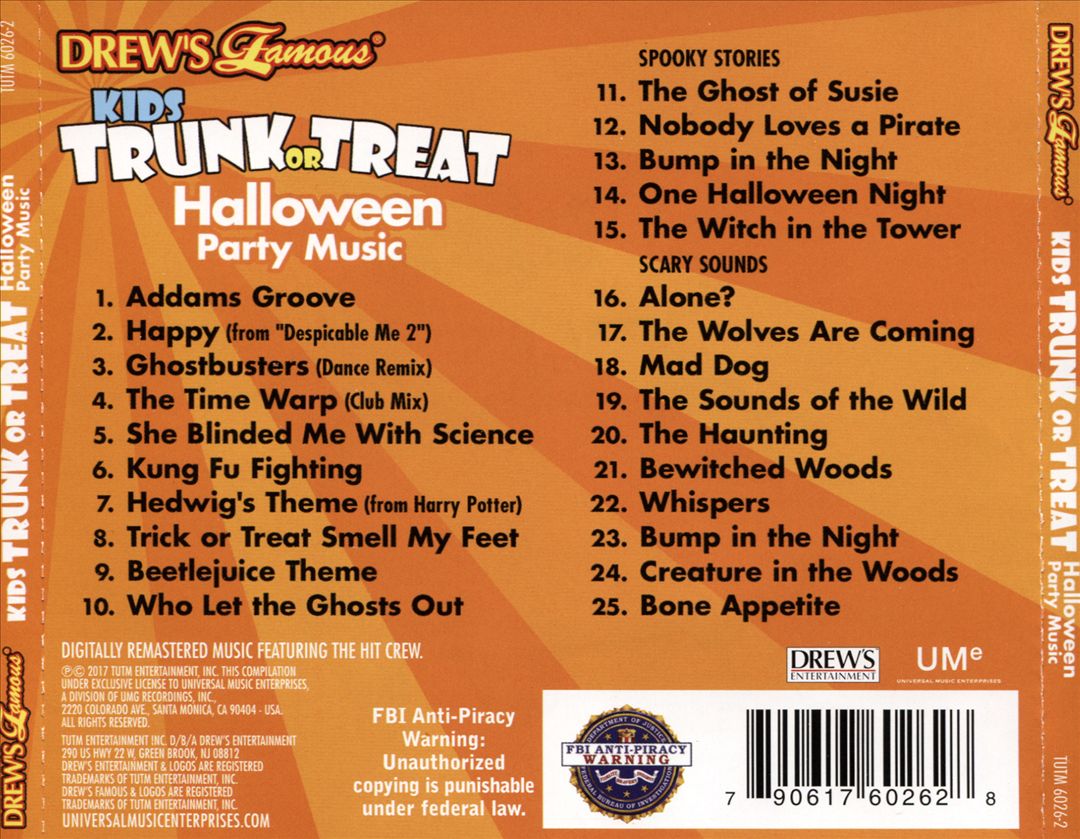 Kids Trunk or Treat Halloween Party Music cover art
