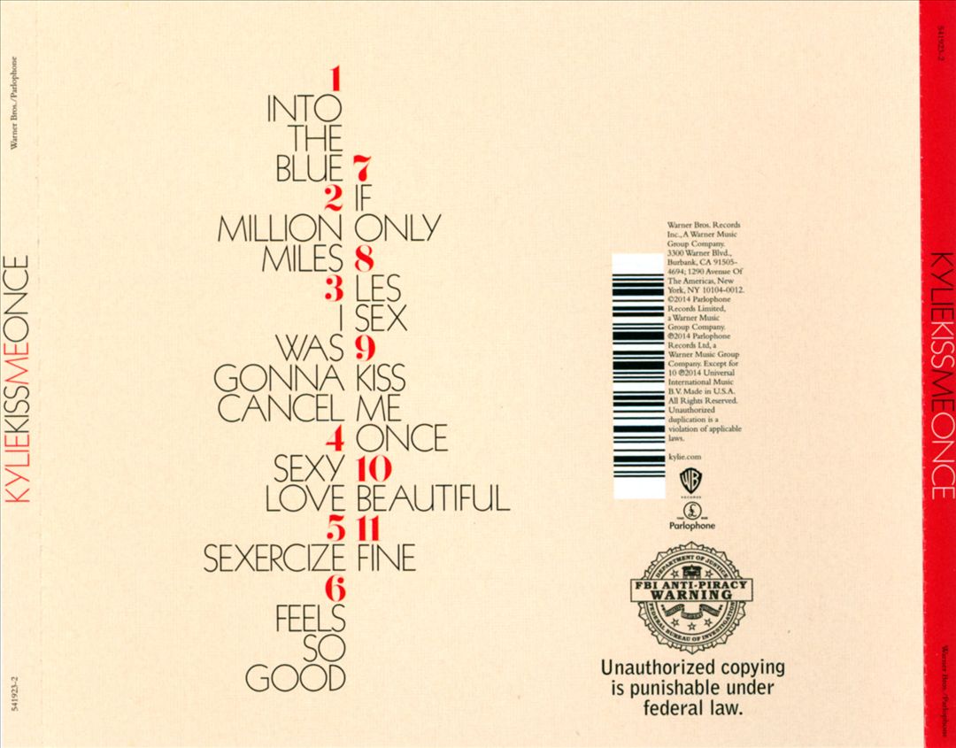 Kiss Me Once cover art