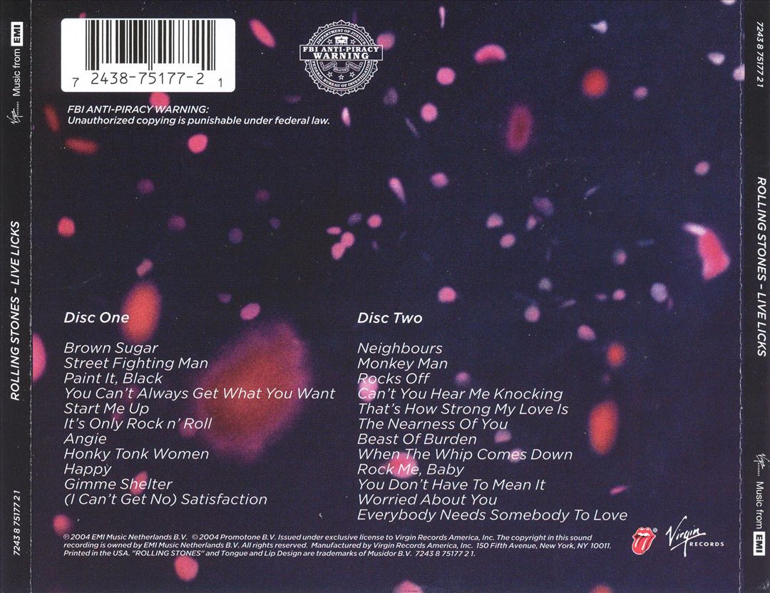 Live Licks cover art