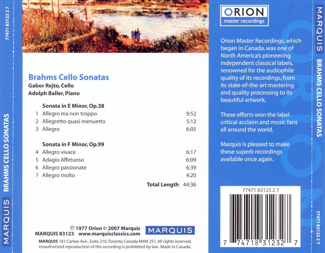 Brahms: Cello Sonatas cover art