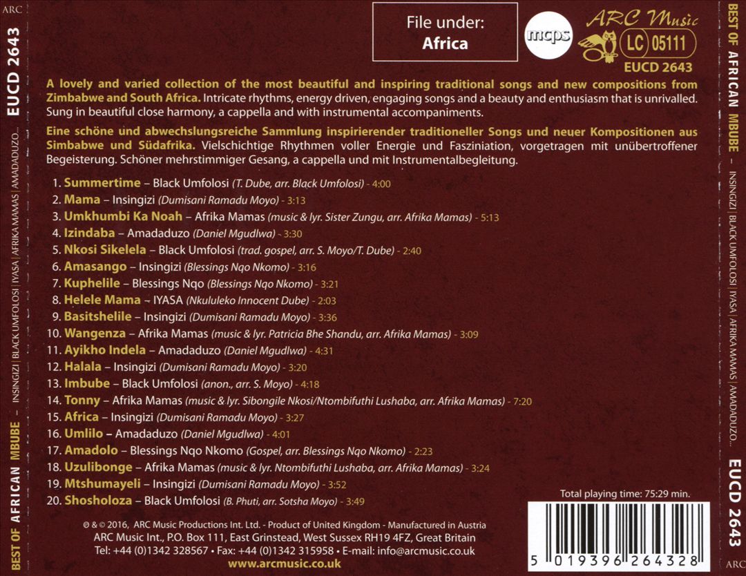 Best of African Mbube cover art