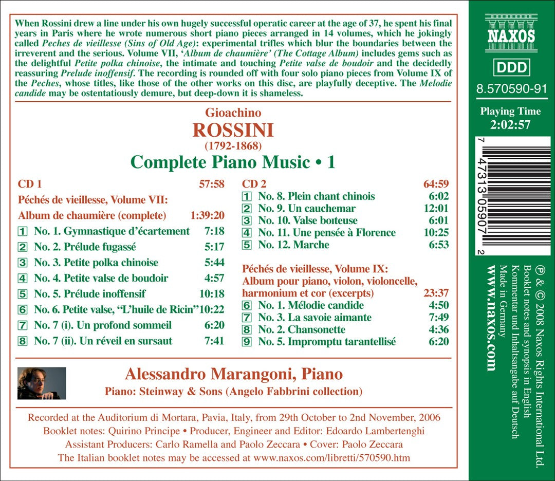 Rossini: Complete Piano Music, Vol. 1 cover art