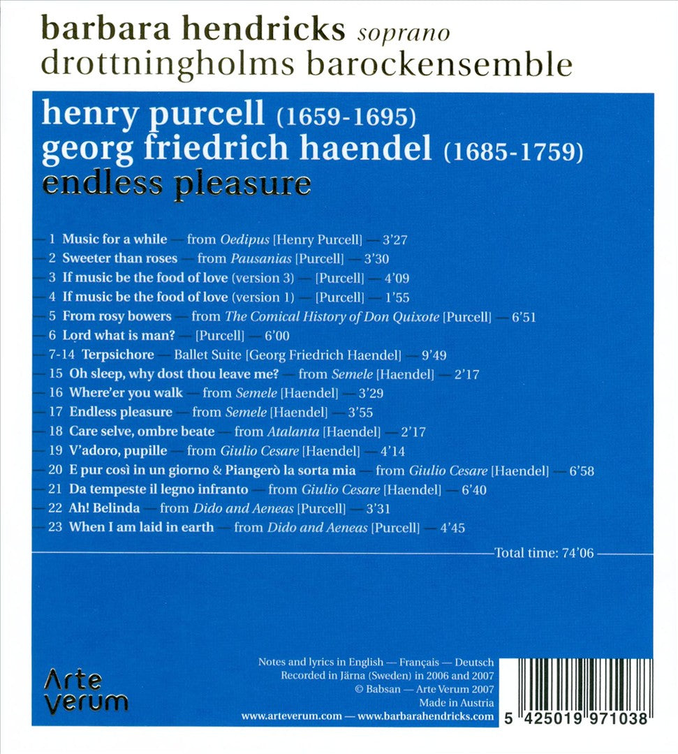 Henry Purcell, Georg Friedrich Haendel: Endless Pleasure cover art