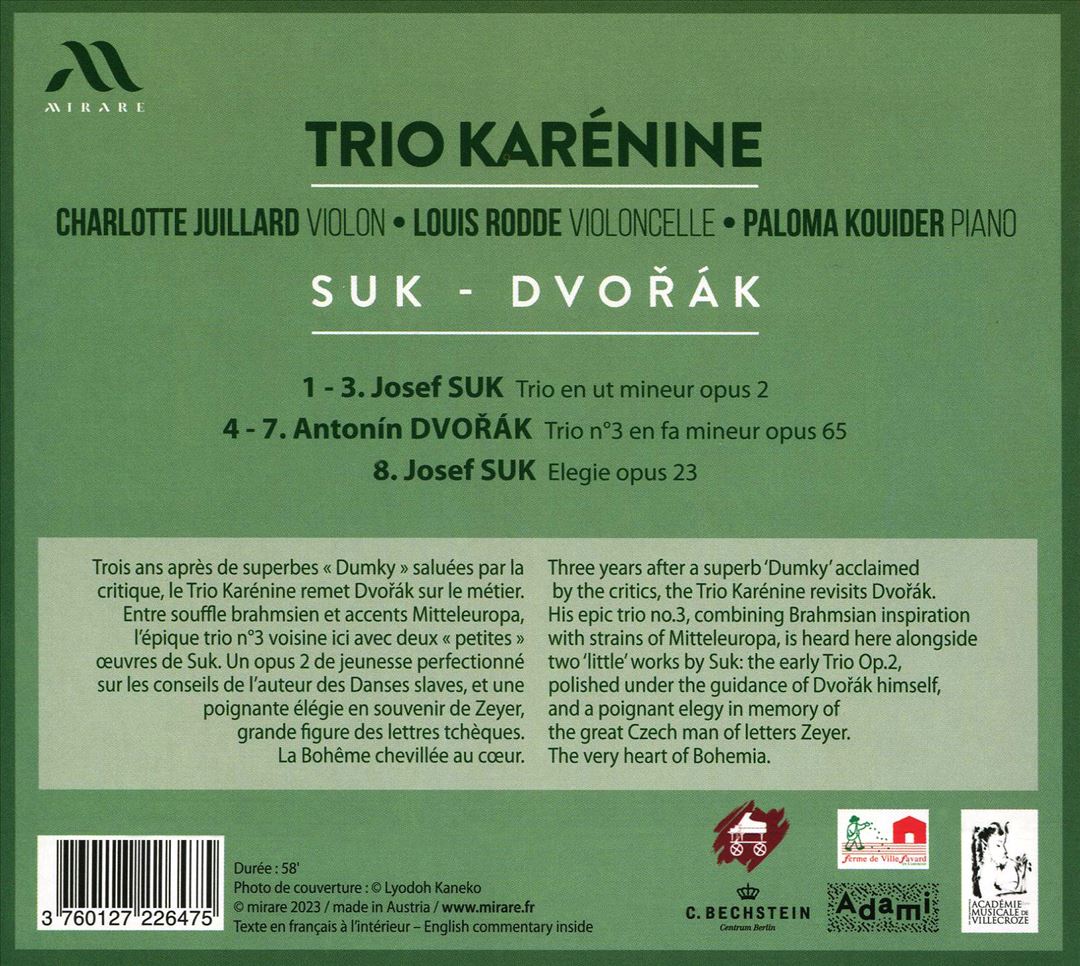 Suk - Dvořák cover art
