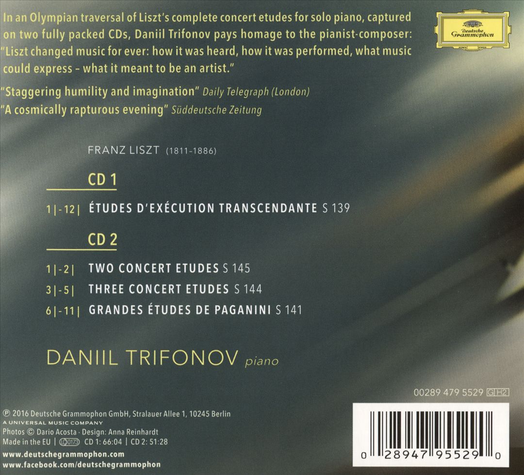 Transcendental: Daniil Trifonov Plays Franz Liszt cover art