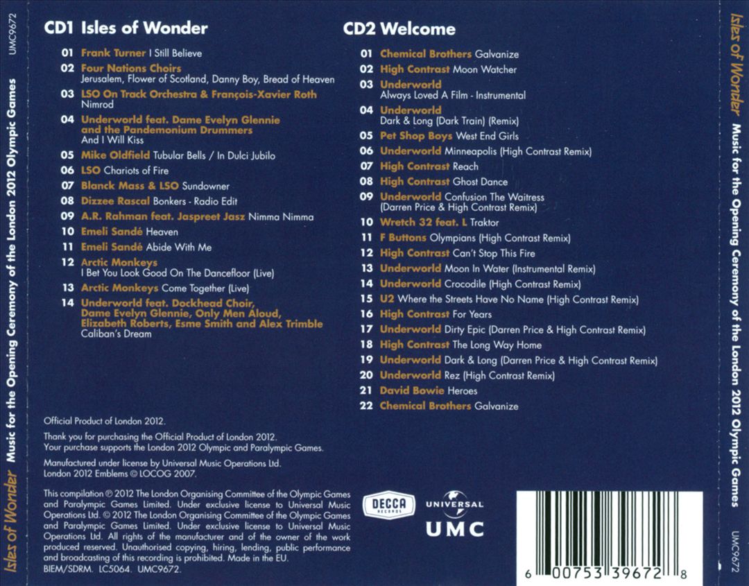 Isles of Wonder: Music for the Opening Ceremony of the London 2012 Olympic Games cover art