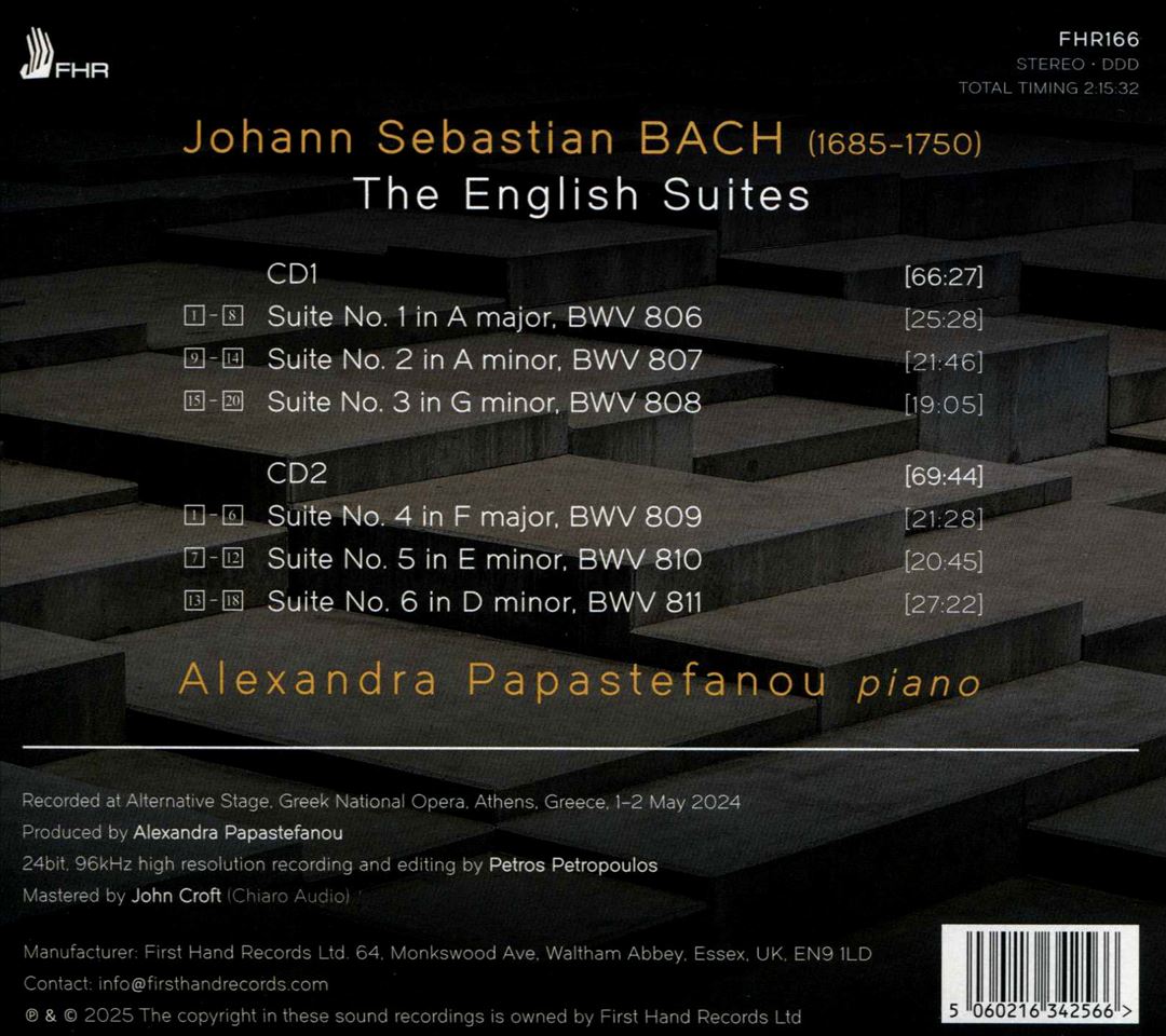 J.S. Bach: The English Suites cover art