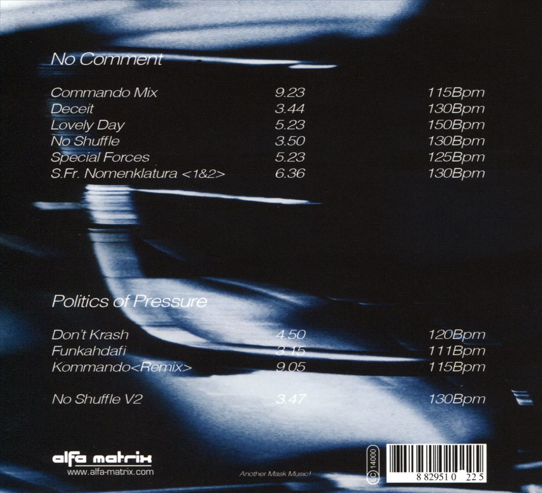 No Comment/Politics of Pressure cover art