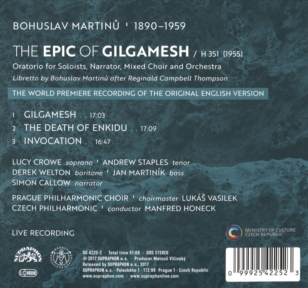 Bohuslav Martinu: The Epic of Gilgamesh cover art