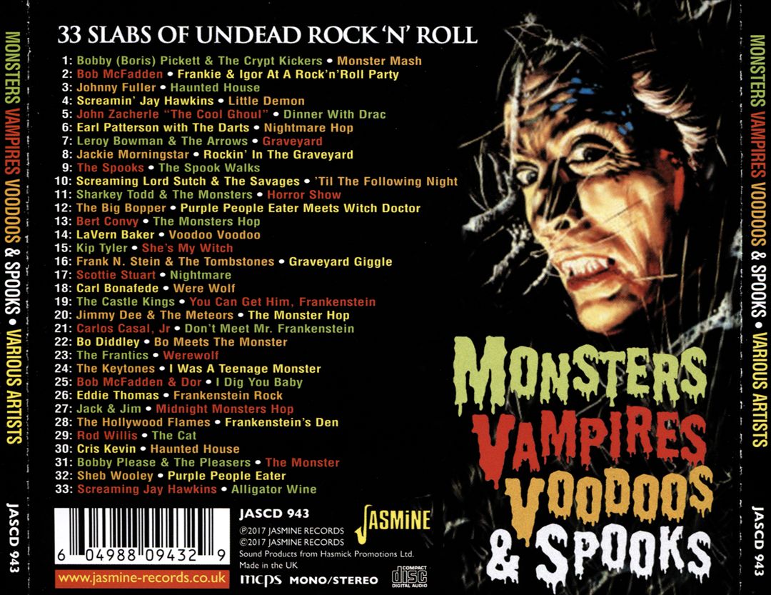 Monsters Vampires Voodoos & Spooks: 33 Slabs of Undead Rock N Roll cover art