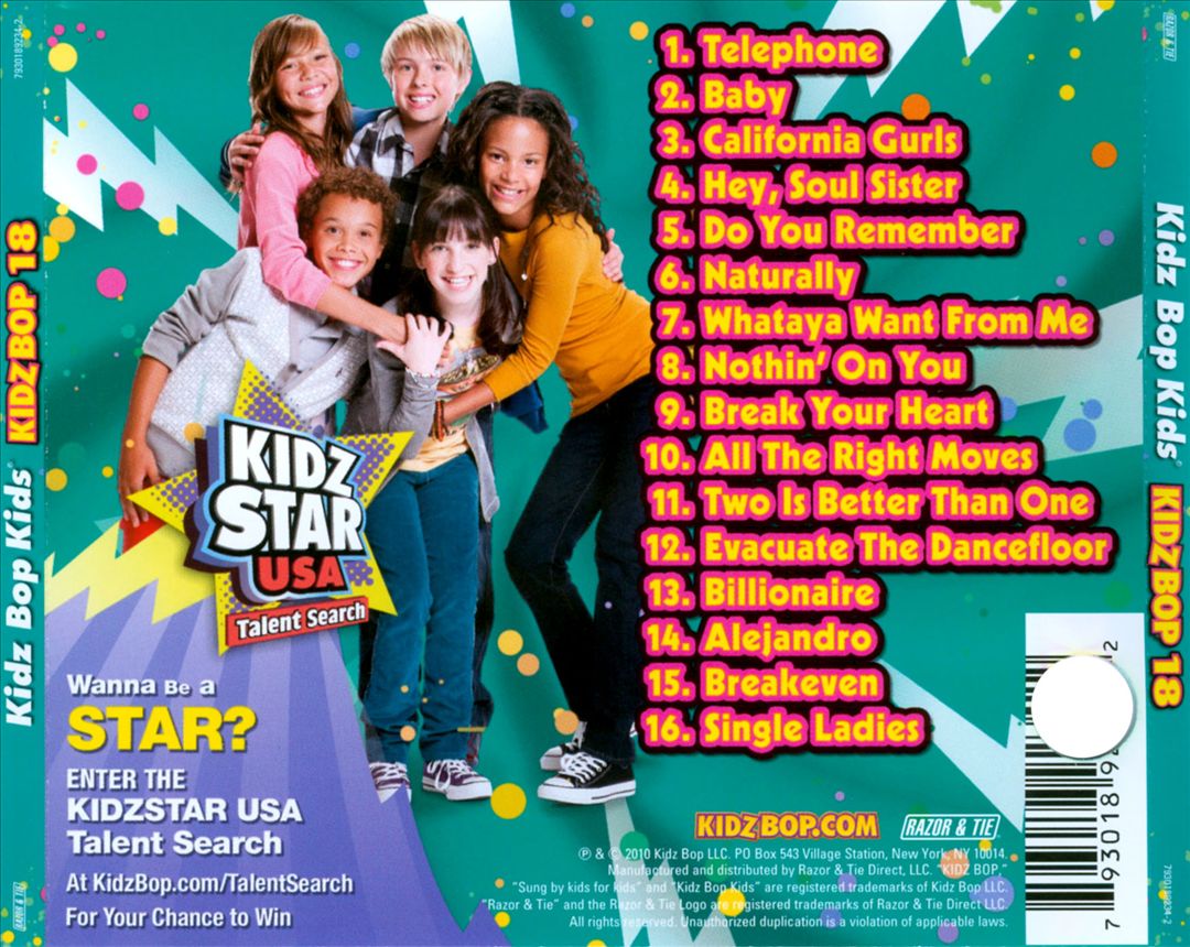 Kidz Bop 18 cover art