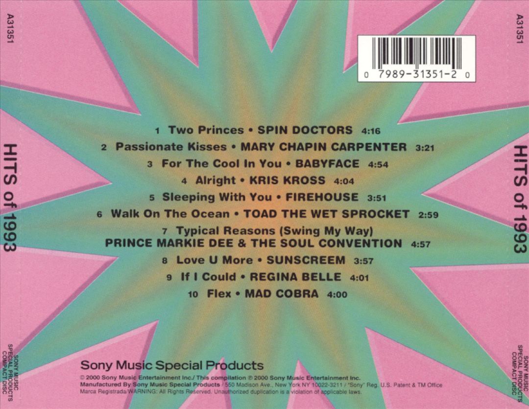 Hits of 1993 cover art