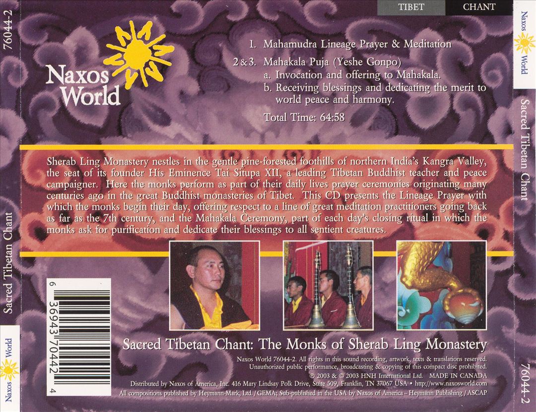 Sacred Tibetan Chant cover art