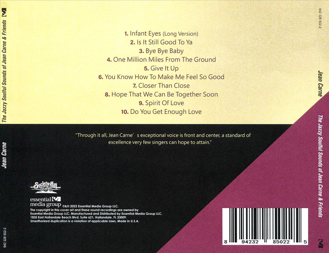 Jazzy Soulful Sounds of Jean Carne & Friends cover art