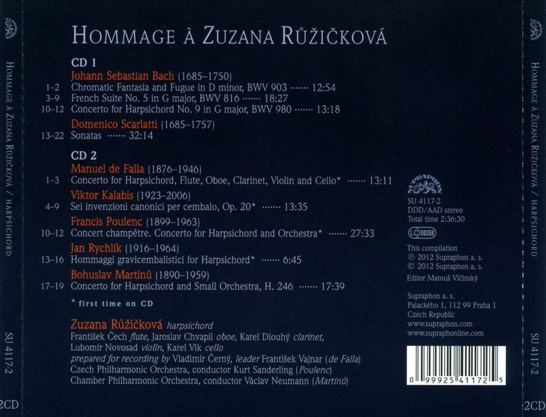 Hommage à Zuzanna Ruzickova cover art