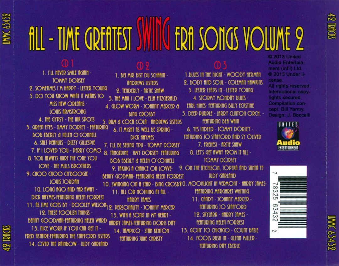 All-Time Greatest Swing Era Songs, Vol. 2 cover art