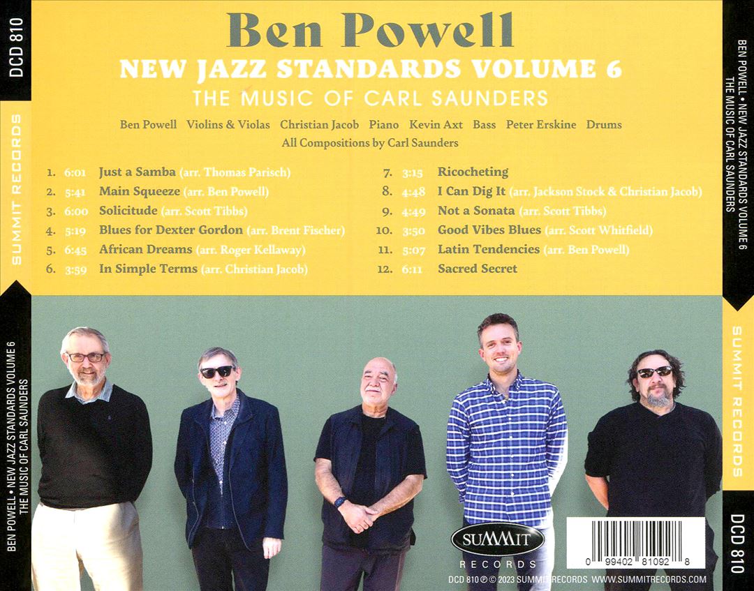 New Jazz Standards, Vol. 6: The Music of Carl Saunders cover art