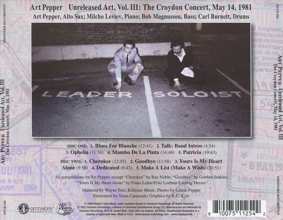 Unreleased Art,, Vol. III: The cover art