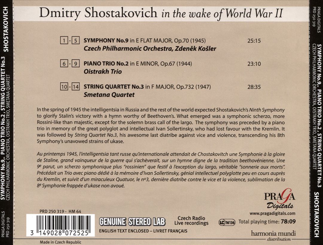 In the wake of World War II: Dmitry Shostakovich cover art