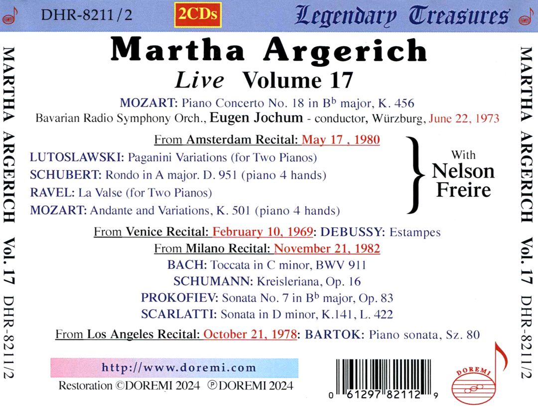 Martha Argerich Live, Vol. 17 cover art