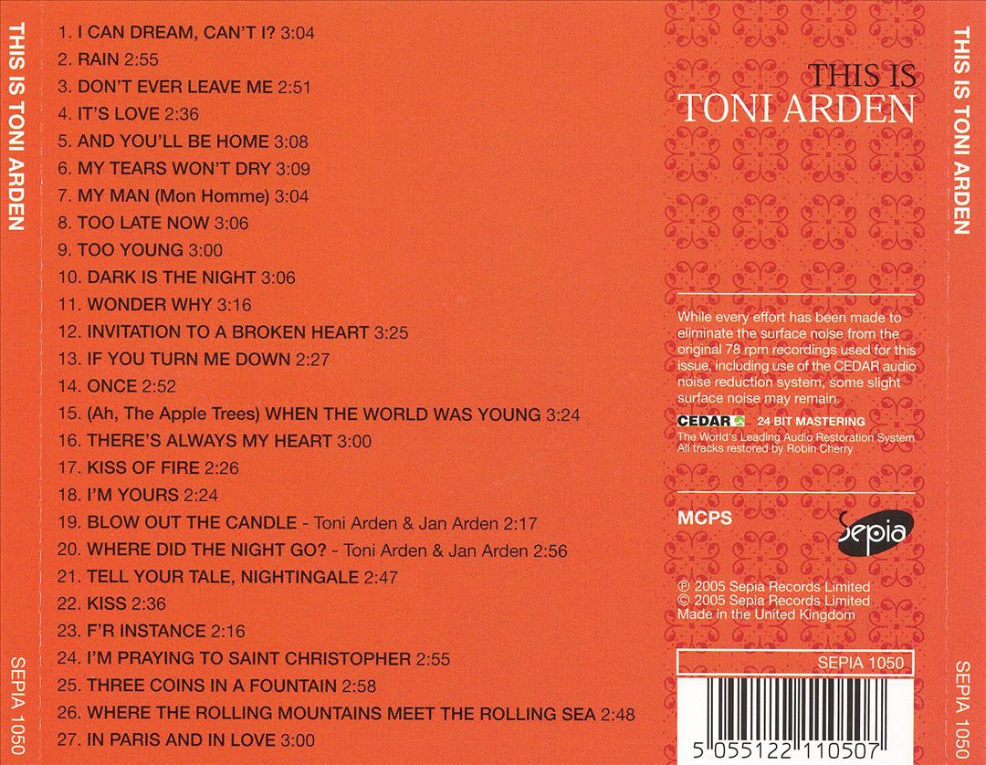 This Is Toni Arden cover art