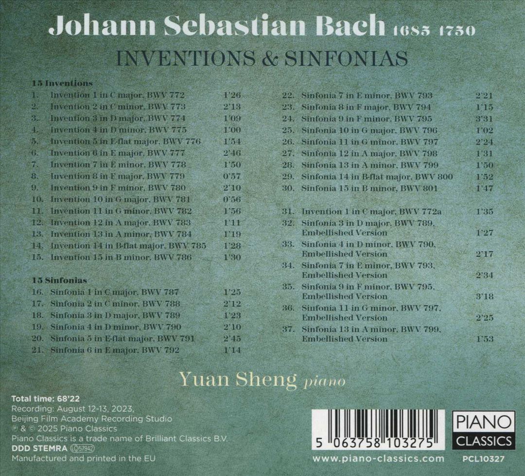 Bach: Inventions & Sinfonias cover art