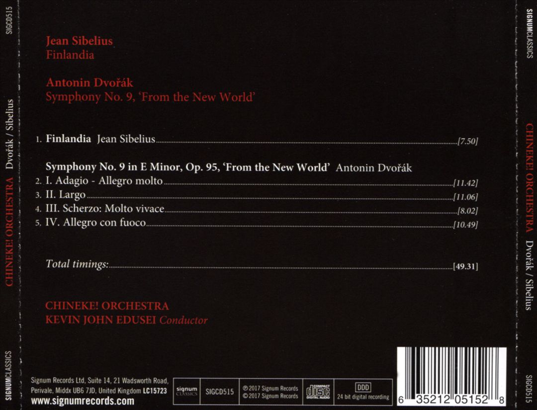 Dvořák: Symphony No. 9 'From the New World'; Sibelius: Finlandia cover art