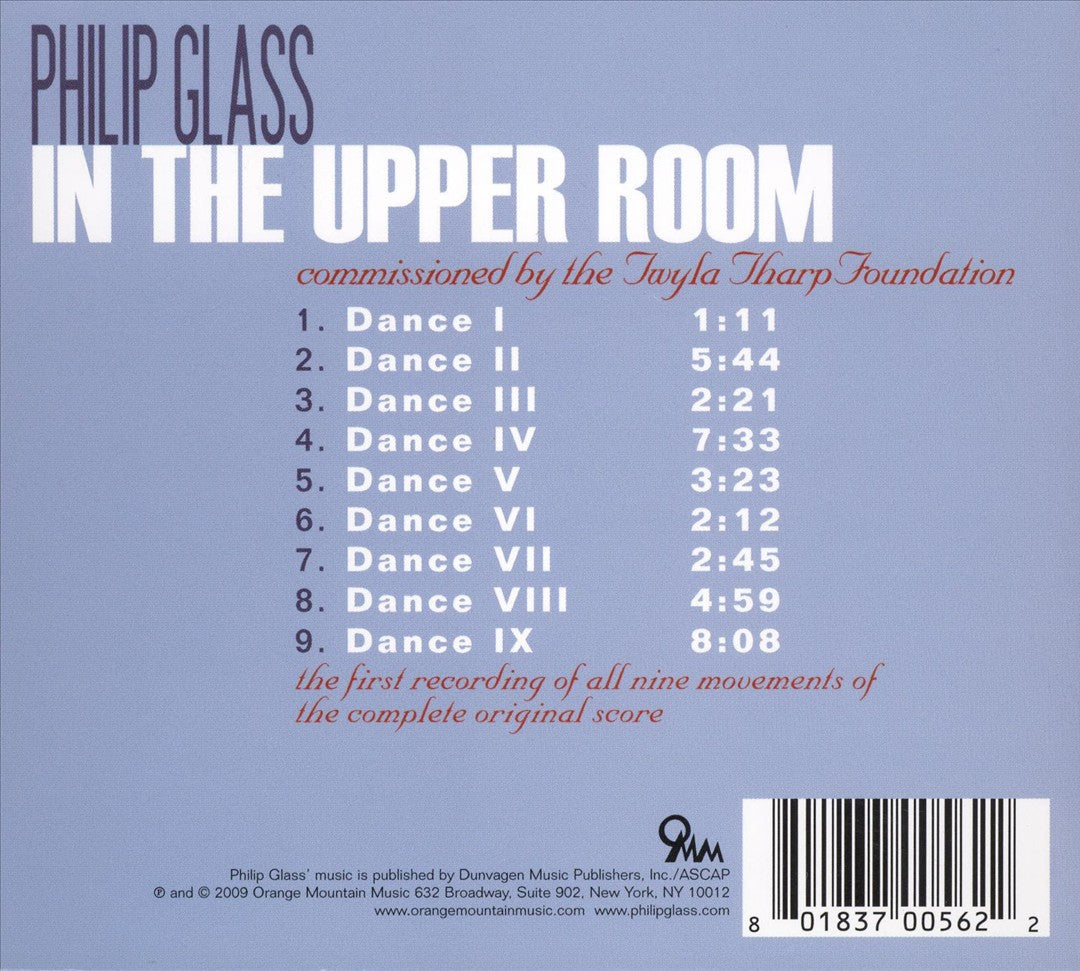 Philip Glass: In the Upper Room cover art