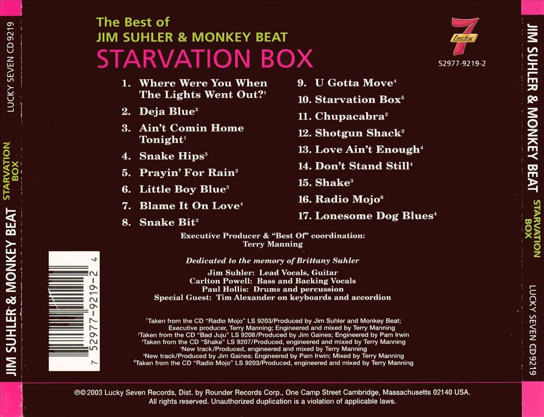 Starvation Box: The Best of Jim Suhler & Monkey Beat cover art