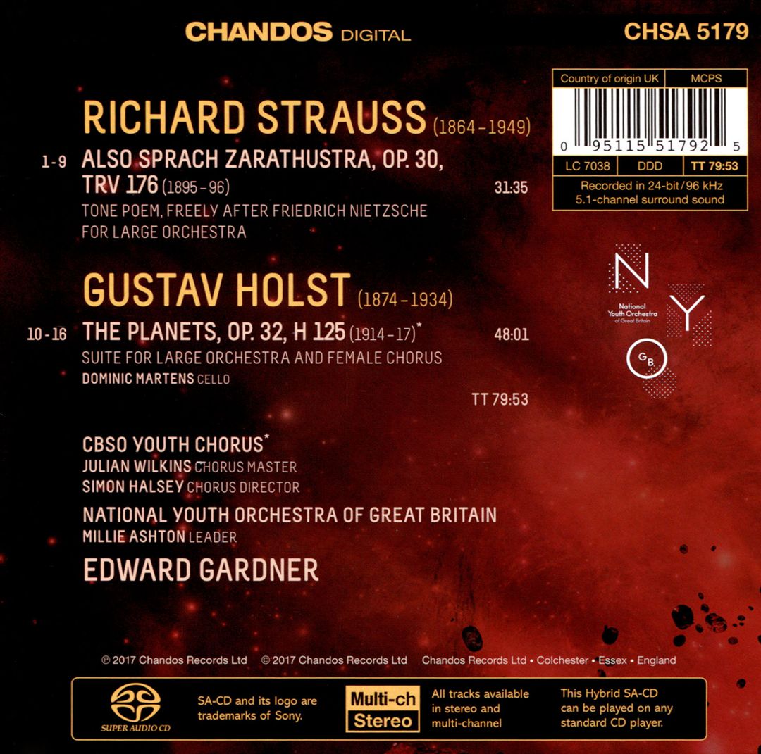 Holst: The Planets; Strauss: Also sprach Zarathustra cover art