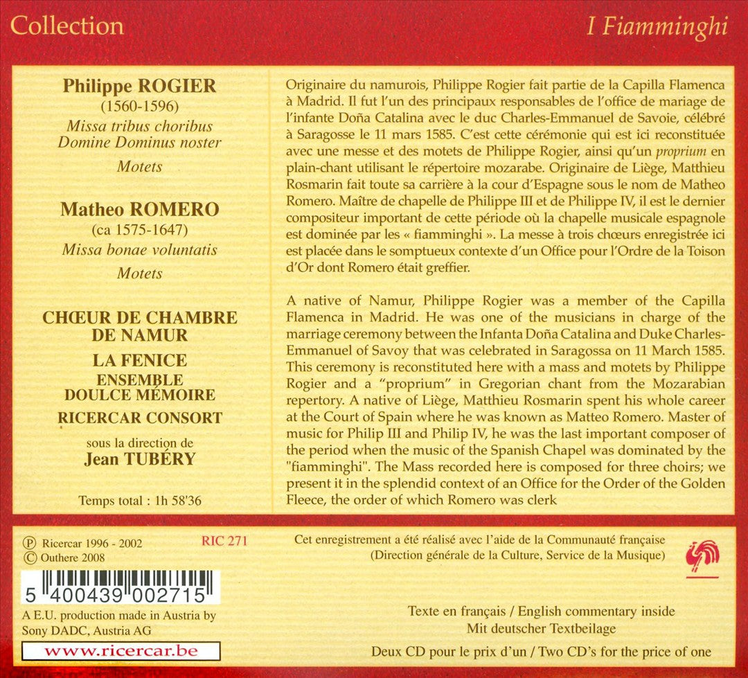 Philippe Rogier: Missa Domine Dominus noster; Matheo Romero: Missa bonae voluntatis cover art