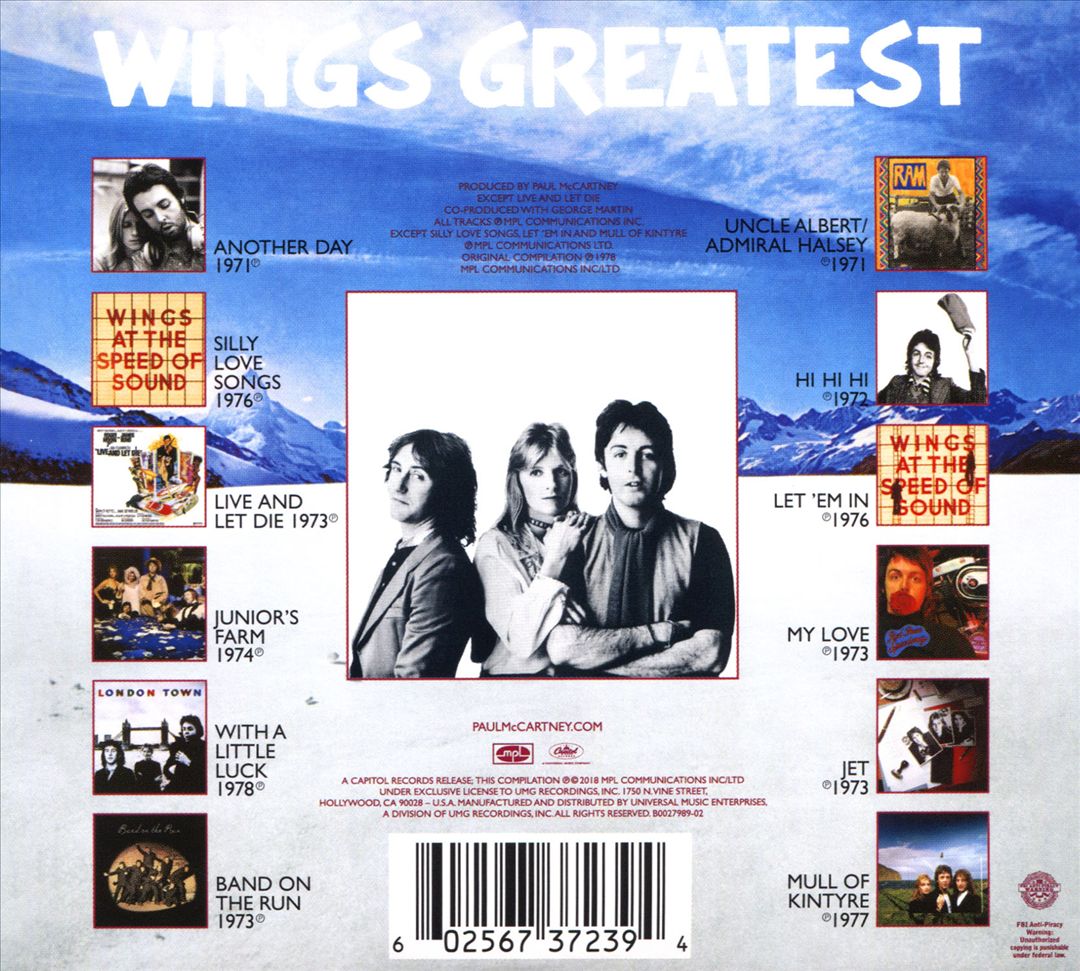 Wings Greatest cover art