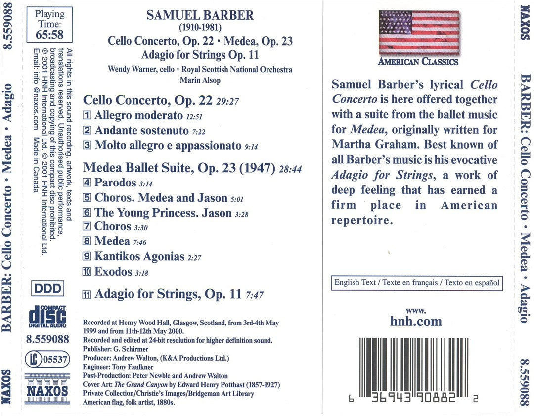 Barber: Orchestral Works, Vol. 2 cover art