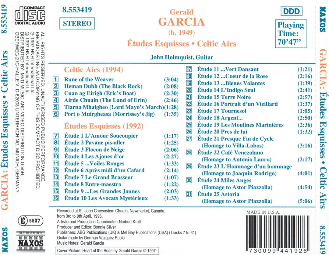 Gerald Garcia: Etudes Esquisses; Celtic Airs cover art