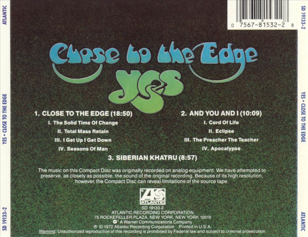 Close to the Edge cover art