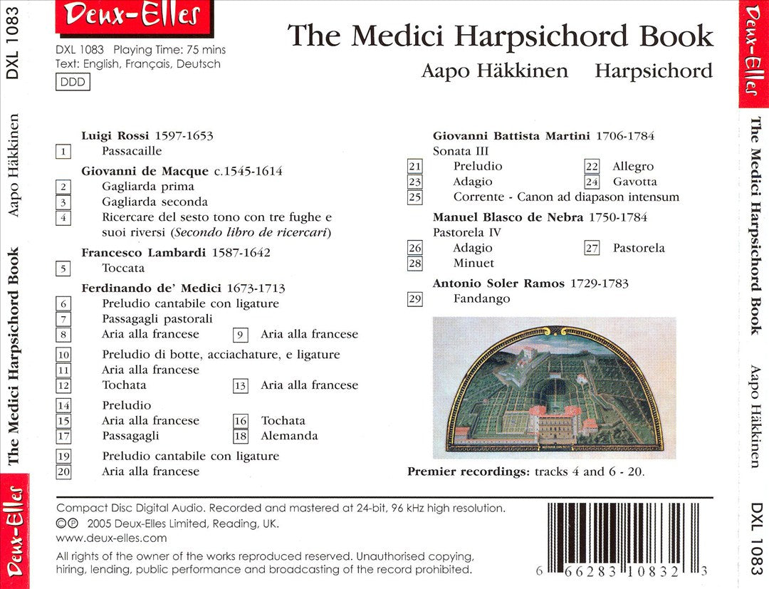 Medici Harpsichord Book cover art