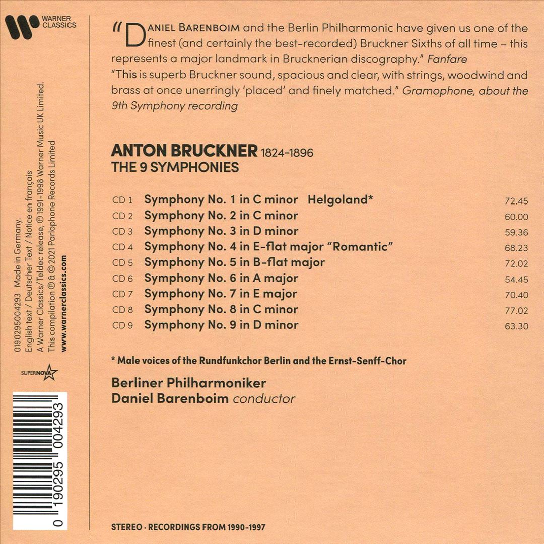 Bruckner: The 9 Symphonies cover art