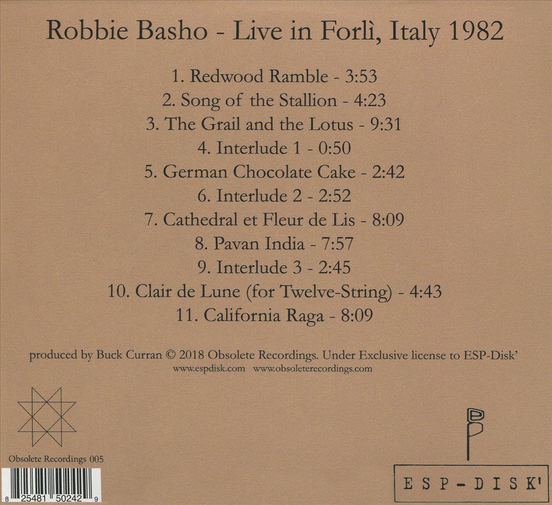 Live in Forli, Italy 1982 cover art
