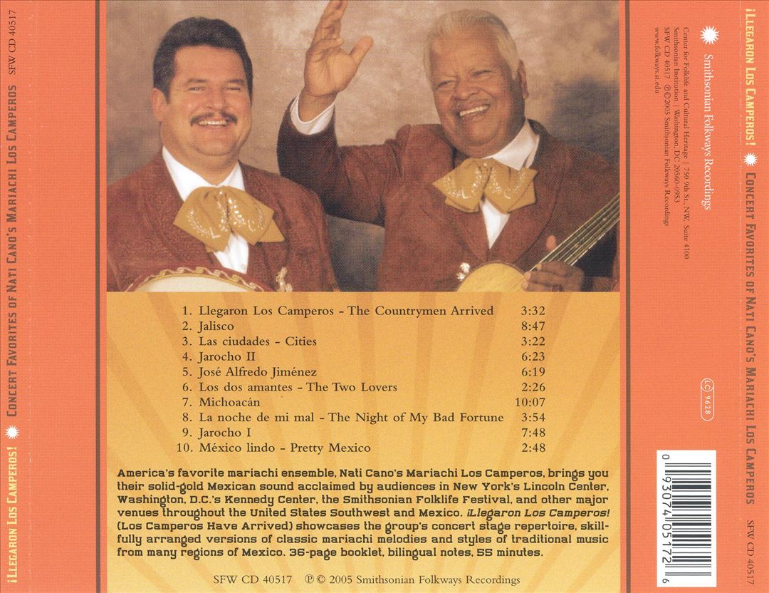 Llegaron los Camperos: Concert Favorites of Nati Cano cover art