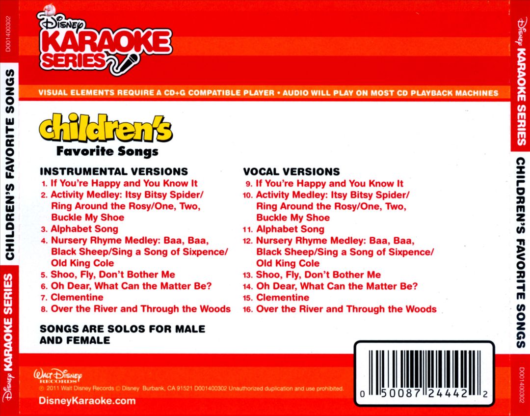 Disney Karaoke Series: Children's Favorite Songs cover art
