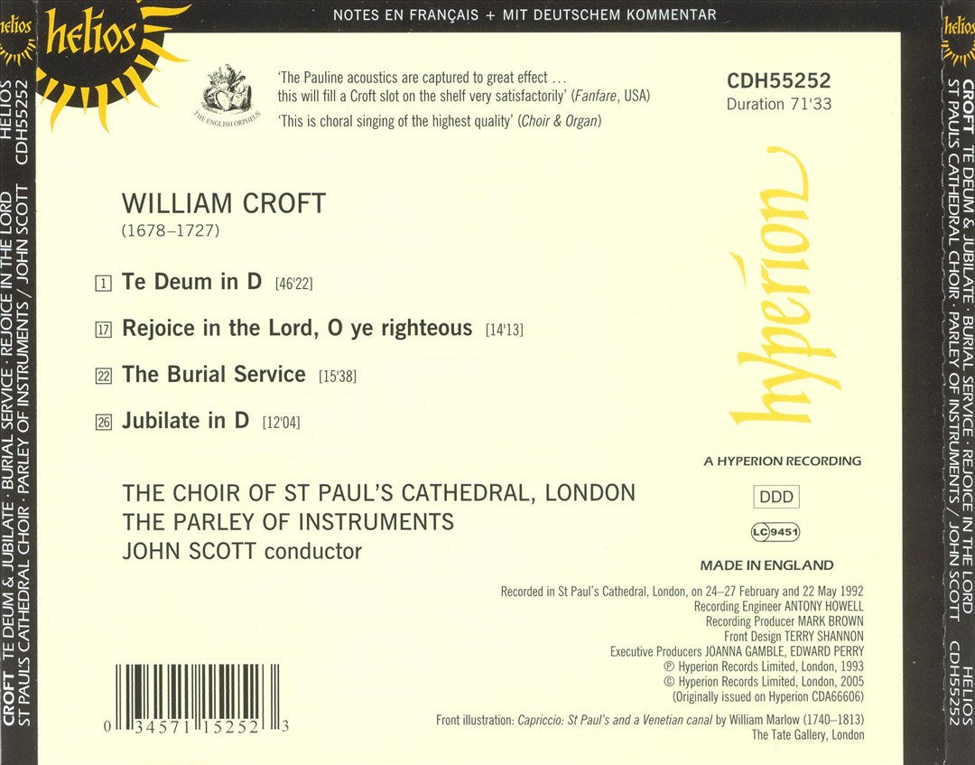 William Croft at St. Paul's cover art