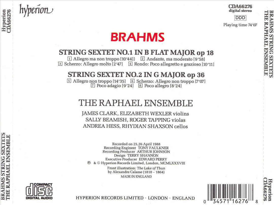 Brahms: String Sextets cover art