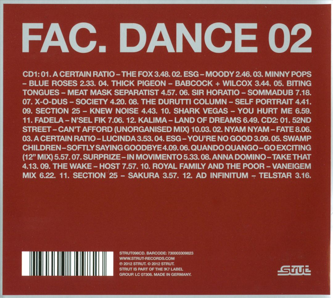Fac. Dance 02: Factory Records 12" Mixes & Rarities 1980-1987 cover art