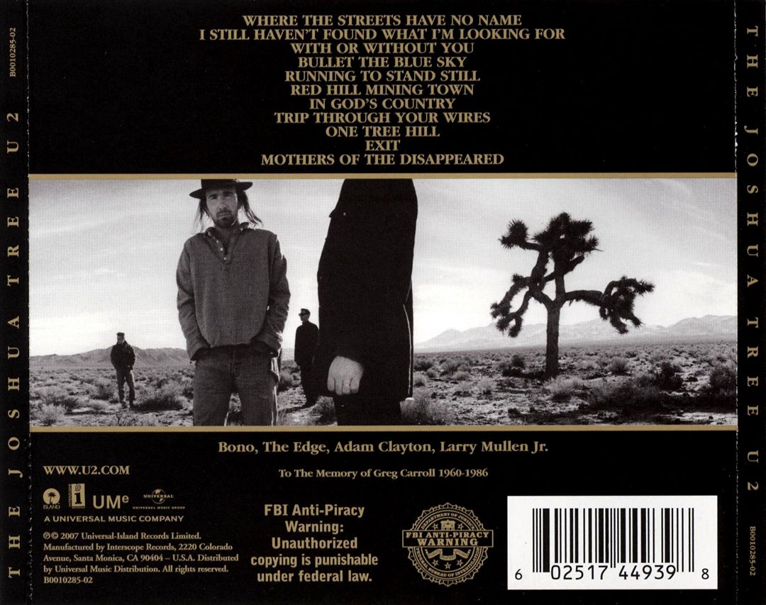 Joshua Tree cover art
