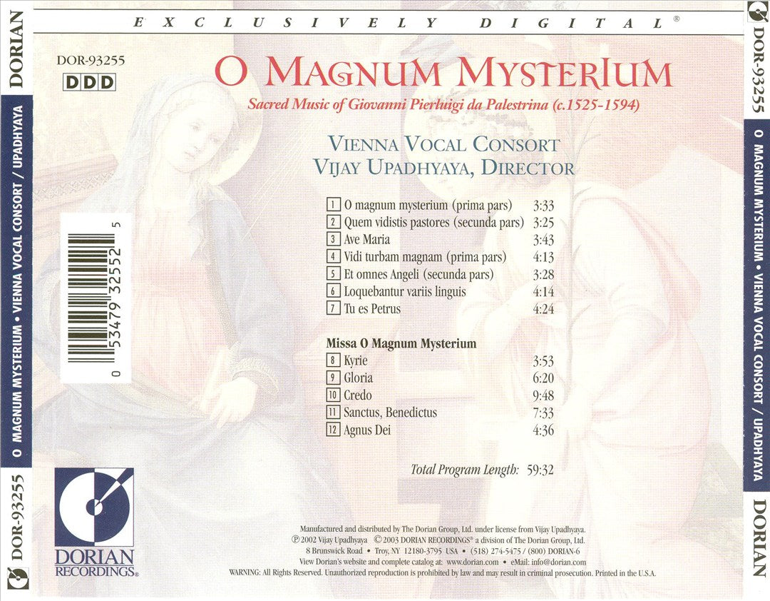 O Magnum Mysterium: Sacred Music of Palestrina cover art