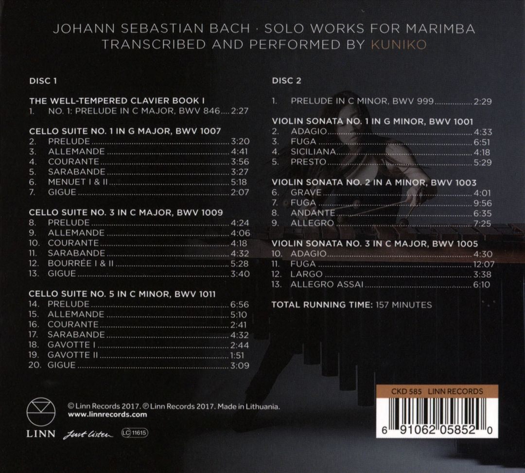 Bach: Solo Works for Marimba cover art